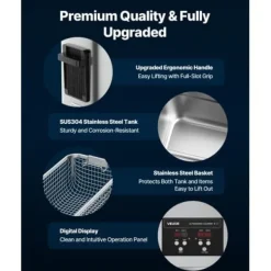 Ultraljudsrengörare, 38x18x29,5 cm, rostfritt stål