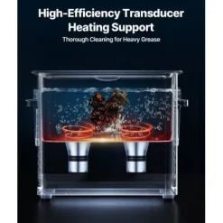 Ultraljudsrengörare, 38x18x29,5 cm, rostfritt stål