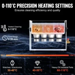 Ultraljudsrengörare 328x268x292 mm 10L rostfritt stål
