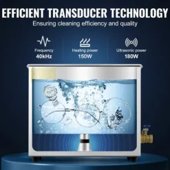 Ultraljudsrengöringsmaskin, 6L kapacitet, ultraljudseffekt 180W, värmeeffekt 300W, 40kHz frekvens, spänning 220V