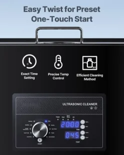 Ultraljudstvätt 30 L - Ultraljudsrengörare - Professionell - Vridreglage - Rostfritt Stål - Med Korg - För Smycken och Klockor