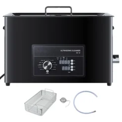 Ultraljudstvätt 30 L - Ultraljudsrengörare - Professionell - Vridreglage - Rostfritt Stål - Med Korg - För Smycken och Klockor