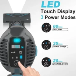 UMLo V11 blå & grå sladdlös skaftdammsugare – 2-i-1 handdammsugare & golvdammsugare med HEPA-filter, 300W motor, LED-display