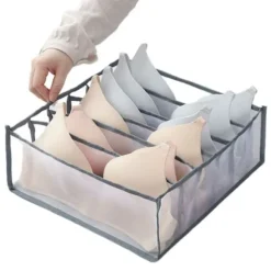 Underklädesförvaring BH Organisatör Byrå Garderob 6 Fack Grå