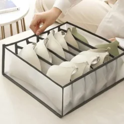 Underklädesförvaring BH Organisatör Byrå Garderob 6 Fack Grå