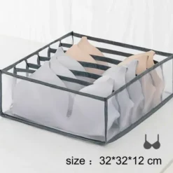 Underklädesförvaring BH Organisatör Byrå Garderob 6 Fack Grå