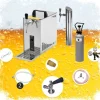 Underräknare komplett set Öltapp, öldispenser, ölmaskin, ölautomat PYGMY 25 1-sidigt torrkylare, 35 liter / h, inkl dispenser, Green LIne, KEG:Type M | CDON