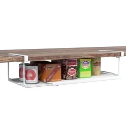 Under-skåp hylla, justerbar längd, metallkonstruktion,VIT