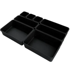 UNIQ Multi Skuffe Organizer Sæt med 8 Kasser - Sort