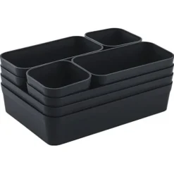 UNIQ Multi Skuffe Organizer Sæt med 8 Kasser - Sort