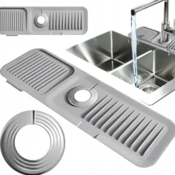 Universal avloppsmatta i silikon för diskho 45 x 14 cm BRUNBESTE BB-3329 grå