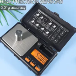 Uppladdningsbar digital fickvåg 200 g/0.01 g
