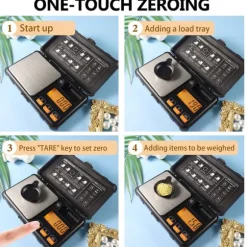 Uppladdningsbar digital fickvåg 200 g/0.01 g