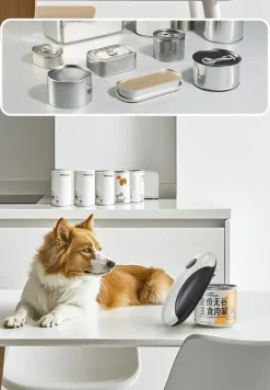 Uppladdningsbar elektrisk burkeöppnare, enkel slät kant händer fria med magnetisk täckningsfångst för kök och seniorer Artrit