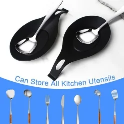 Uppställningsredskap - Huahao - HH-SpoonHolder - Silikon - Smutsavvisande - Lätt att rengöra