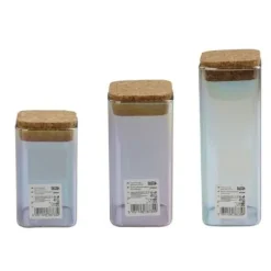 Uppsättning med 3 Burkar Fackelmann Tasty Green Grön 450 ml 3 Delar