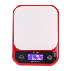 USB-laddningsvåg Vattentät köksvåg för bakning och mat Elektrisk viktmätning Röd 10kg/1g