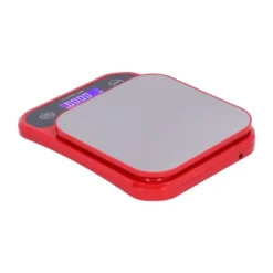 USB-laddningsvåg Vattentät köksvåg för bakning och mat Elektrisk viktmätning Röd 10kg/1g