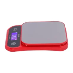 USB-laddningsvåg Vattentät köksvåg för bakning och mat Elektrisk viktmätning Röd 10kg/1g