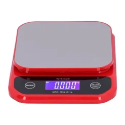 USB-laddningsvåg Vattentät köksvåg för bakning och mat Elektrisk viktmätning Röd 10kg/1g