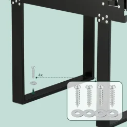 Utdragbar avfallsbehållare, 41,3x34x51,8 cm, Svart
