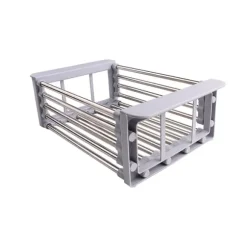 Utdragbart diskställ för diskhon med justerbar längd