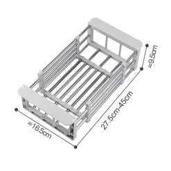 Utdragbart diskställ för diskhon med justerbar längd