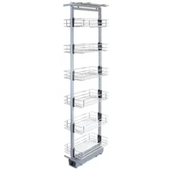 Utdragbart Köksskafferi med Justerbar Höjd– 46 cm (D) x 170-195 cm (H) | Mjuk stängning | MonsterShop