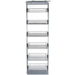 Utdragbart Köksskafferi med Justerbar Höjd– 46 cm (D) x 170-195 cm (H) | Mjuk stängning | MonsterShop