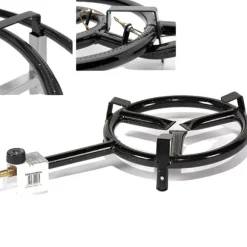 Utomhus Paellero Brännare, Miljövänlig Konstruktion, Hög Flödeskapacitet,Q400 - Ø 40 cm