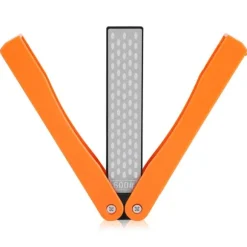 Utomhuscamping Hopfällbar Dubbelsidig 400/600# Slipsten Bryne Slipverktyg (Gul)