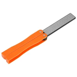 Utomhuscamping Hopfällbar Dubbelsidig 400/600# Slipsten Bryne Slipverktyg (Gul)