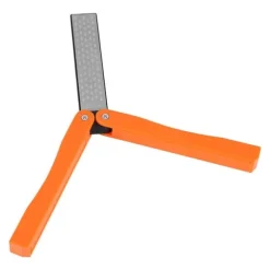 Utomhuscamping Hopfällbar Dubbelsidig 400/600# Slipsten Bryne Slipverktyg (Gul)