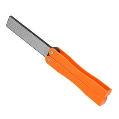 Utomhuscamping Hopfällbar Dubbelsidig 400/600# Slipsten Bryne Slipverktyg (Gul)