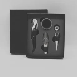 Utsökt svart vinöppnarset - rostfritt korkskruvskit i rostfritt stål för hem-, bar- och restaurangpresenter