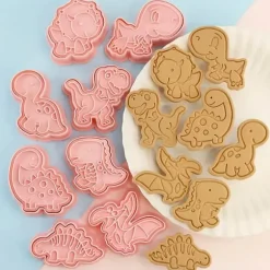 Utstickare med stämpel DINOSAURIER DINUSIE kakformar 8 st