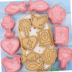 Utstickare med stämpel FÖRSTA HELIGA NATVARDEN 8 st