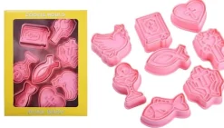 Utstickare med stämpel FÖRSTA HELIGA NATVARDEN 8 st