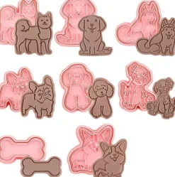 Utstickare med stämpelhundar Hundformar 8 st