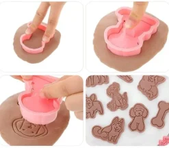 Utstickare med stämpelhundar Hundformar 8 st