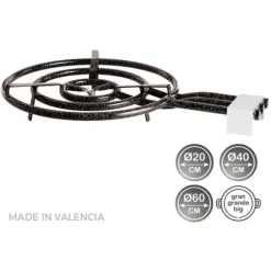 Vaello Paella Pan Gasbrännare 74186 60 Centimeter Silver