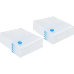 Vakuumförvaringspåsar 10 pcs Transparent och blå 100 x 80 cm