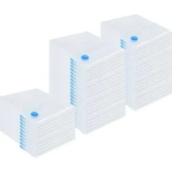 Vakuumförvaringspåsar 50 pcs Transparent och blå 130 x 100 cm