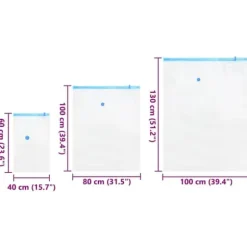 Vakuumlagerpåsar - Set med 10 påsar i 3 storlekar | Storlek: 5x40x60 cm, 3x80x100 cm, 2x100x130 cm