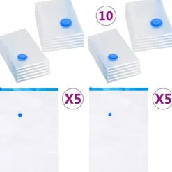 Vakuumpåsar till kläder 2 storlekar 10 st - Respåse - Respåsar - Home & Living
