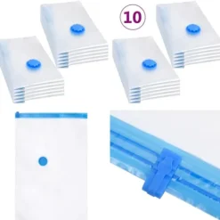 Vakuumpåsar till kläder 60x40 cm 10 st - Respåse - Respåsar - Home & Living