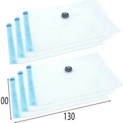 Vakuumpåsar vakuumpåse för kläder sängkläder tröjor set med 6 delar 130x100 cm
