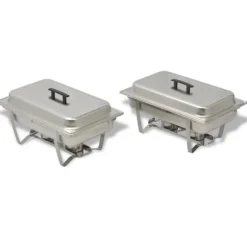 Varmhållningskärl 2 st rostfritt stål