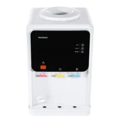 Vattendispenser, bordsmodell, 500W varm och kall, säkerhetslås, enkel användning, för hem/kontor, vit