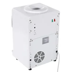 Vattendispenser, bordsmodell, 500W varm och kall, säkerhetslås, enkel användning, för hem/kontor, vit